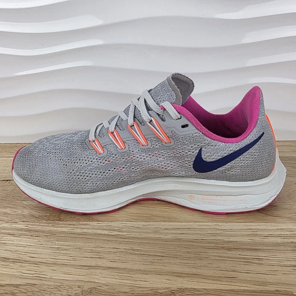 Nike‎ Air Zoom Pegasus 36 Womens 6.5 Wolf Grey Purple Running Shoes CK4473-001